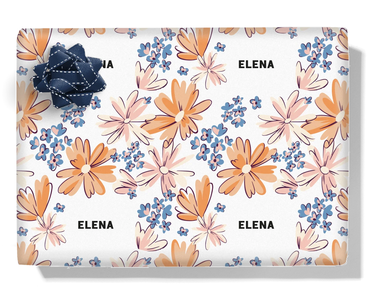 Summer Daisies Personalised Wrapping Paper