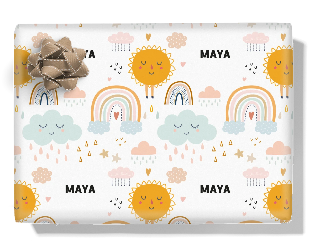 Sunny Skies Personalised Wrapping Paper