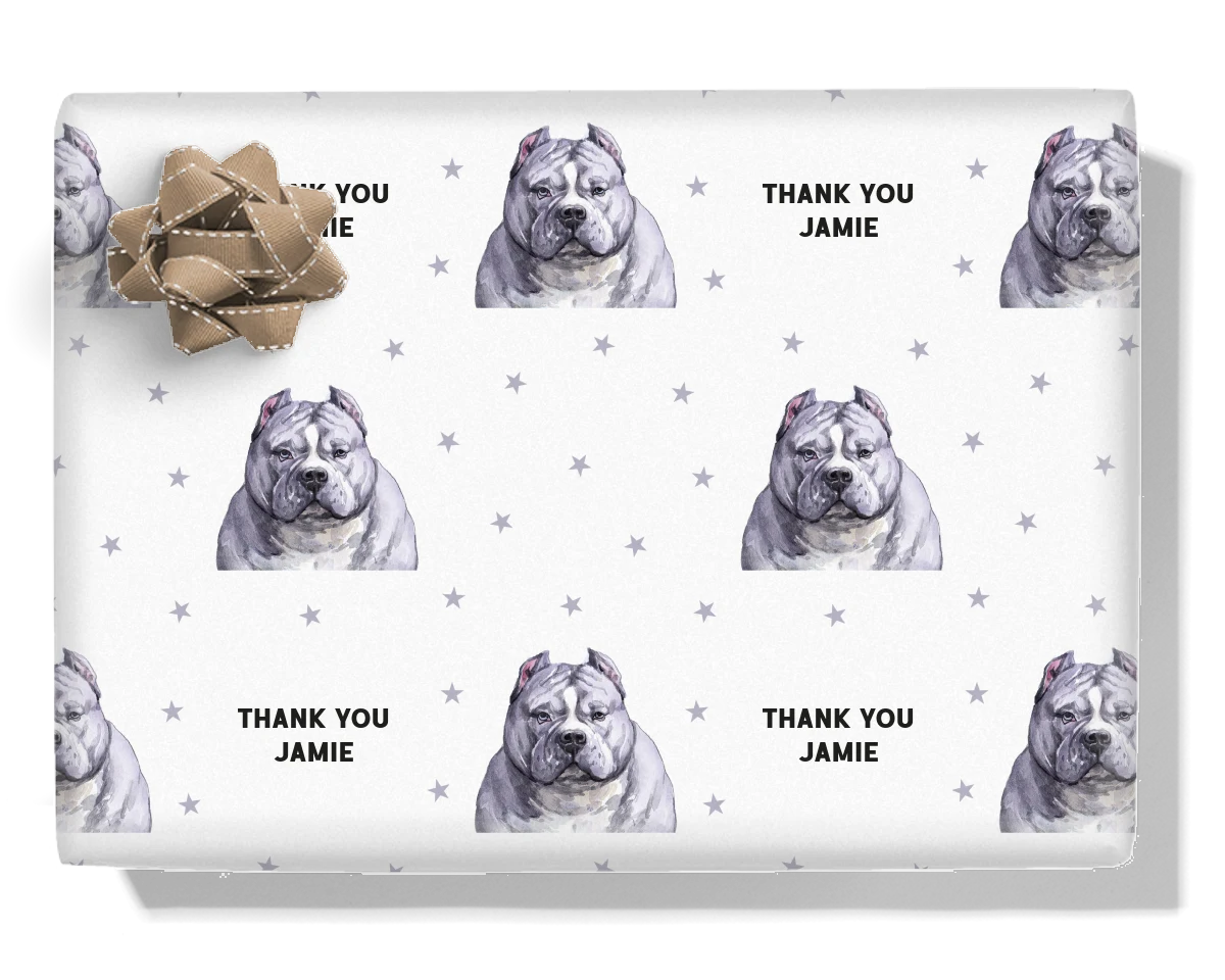 American Bully Personalised Wrapping Paper