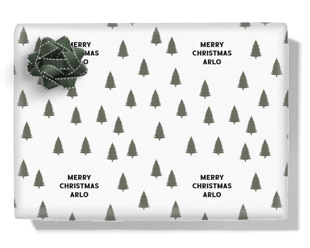 Winter Trees Personalised Wrapping Paper