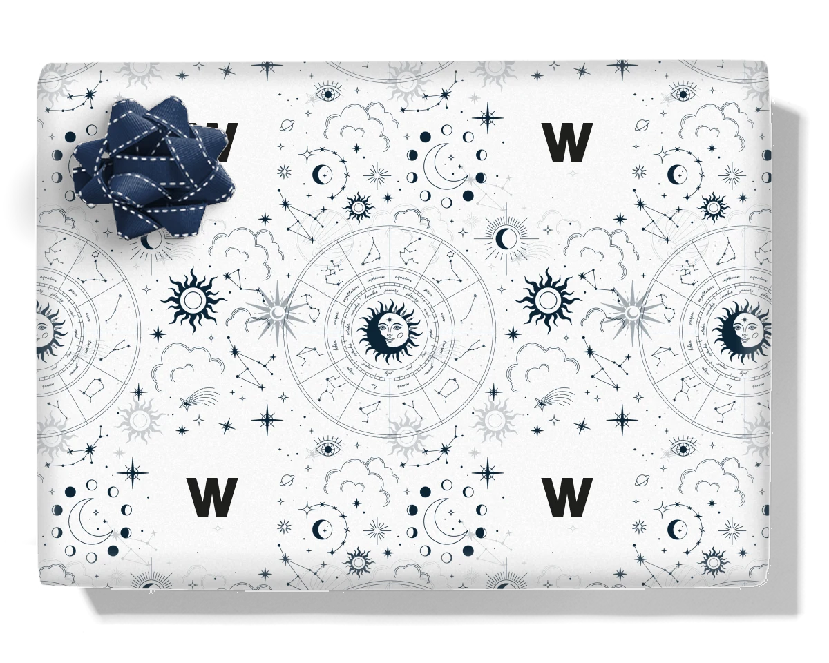 Zodiac Wheel Personalised Wrapping Paper