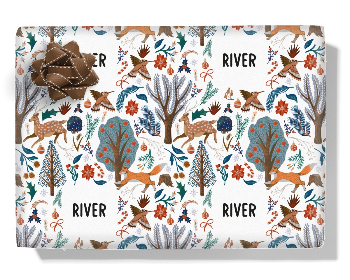Wonderland Forest Personalised Wrapping Paper