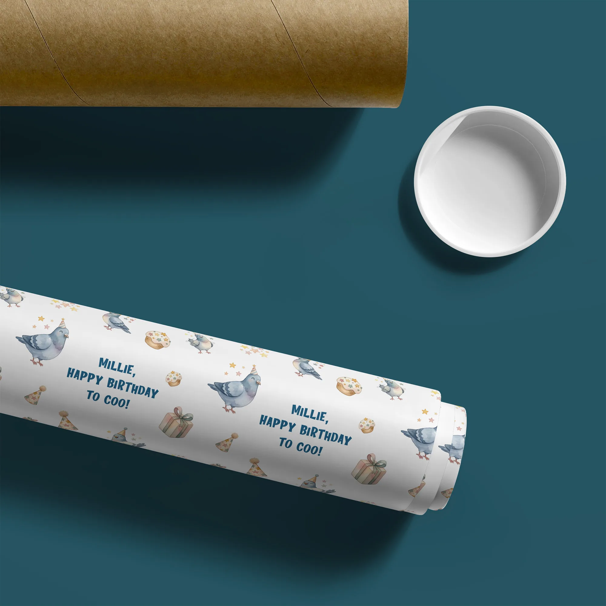 Gingerbread and Santa wrapping paper